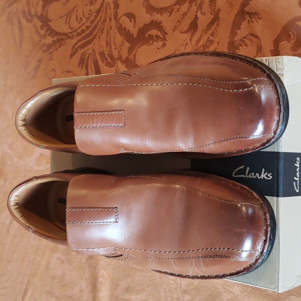 10W Clarks Brown Leather Men's Shoes CLARK Collection Escalade Step